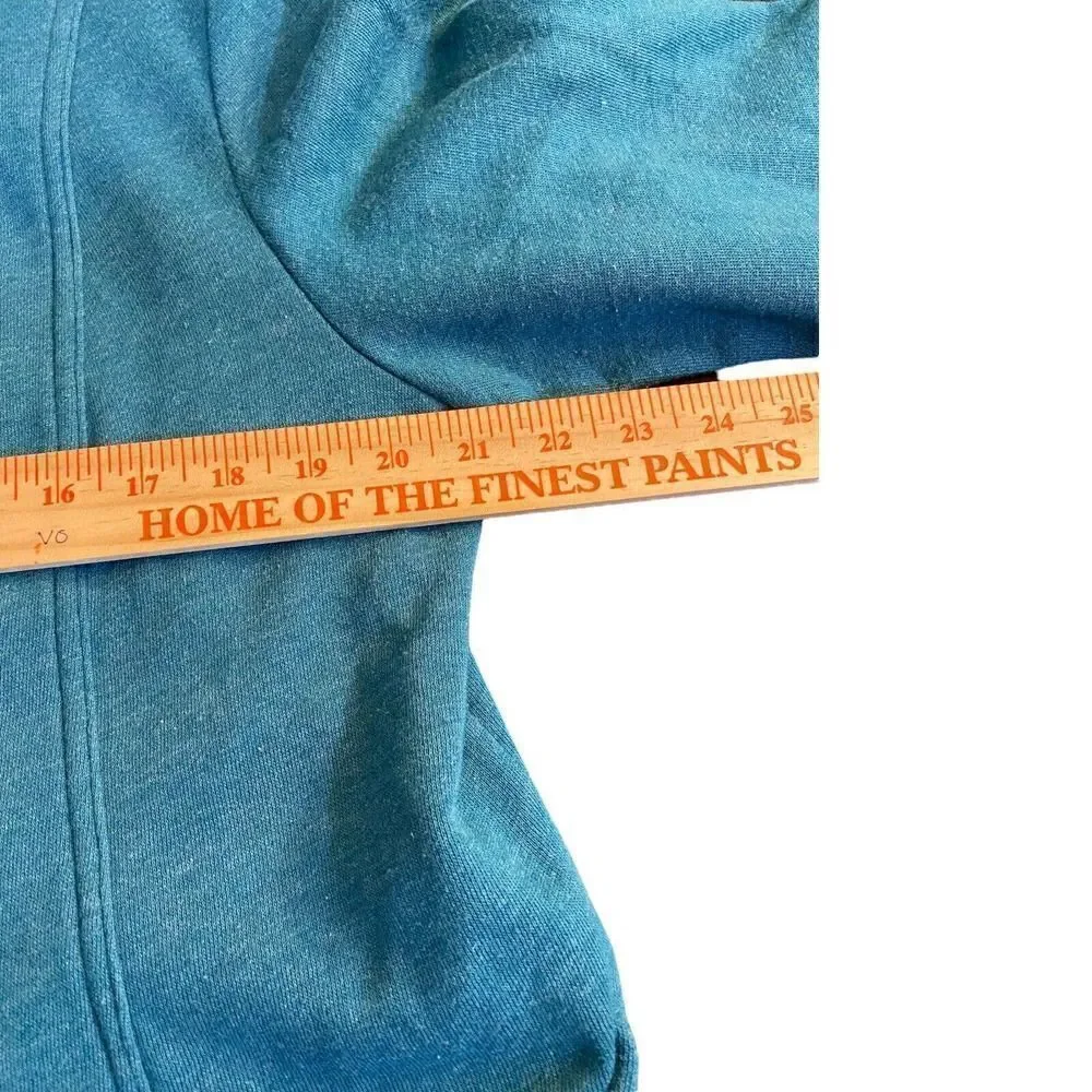 Eddie Bauer Women's Sz LG Teal Outdoor Fleece Lined Snap Button Front Jacket